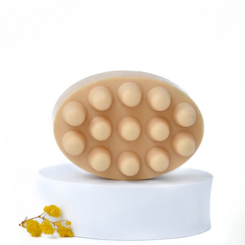 4.5oz Shea Massage Soap Bar- Almond Honey